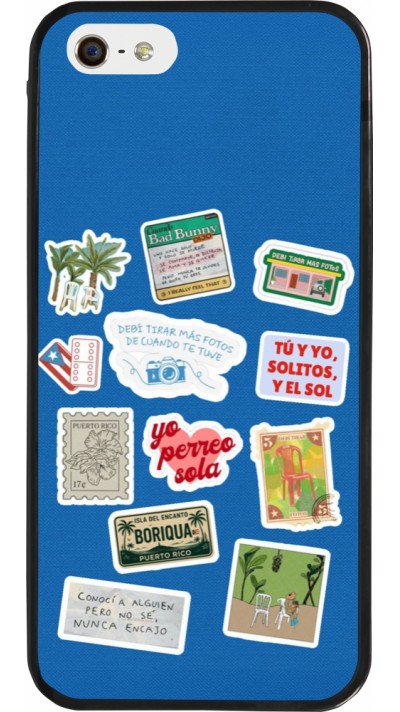 iPhone 5/5s / SE (2016) Case Hülle - Silikon schwarz Seals of the Dominican Republic DTMF