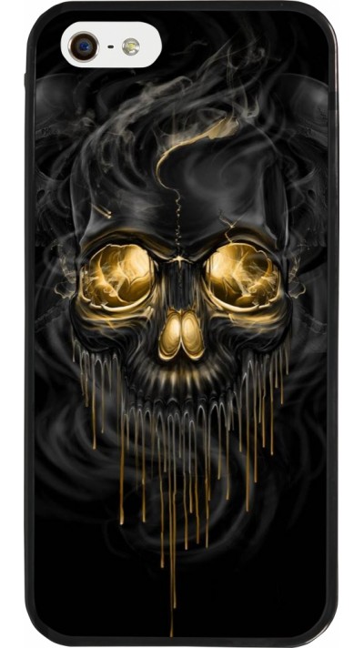 iPhone 5/5s / SE (2016) Case Hülle - Silikon schwarz Skull 02