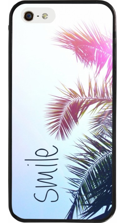 iPhone 5/5s / SE (2016) Case Hülle - Silikon schwarz Smile 05