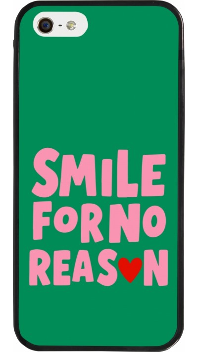 iPhone 5/5s / SE (2016) Case Hülle - Silikon schwarz Smile for no reason 2026