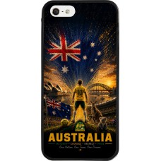 iPhone 5/5s / SE (2016) Case Hülle - Silikon schwarz Fussball Australien splash 2026