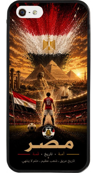 iPhone 5/5s / SE (2016) Case Hülle - Silikon schwarz Fussball Ägypten splash 2026