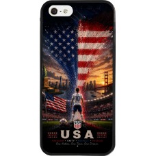 iPhone 5/5s / SE (2016) Case Hülle - Silikon schwarz Fussball Vereinigten Staaten splash 2026