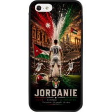 iPhone 5/5s / SE (2016) Case Hülle - Silikon schwarz Fussball Jordanien splash 2026