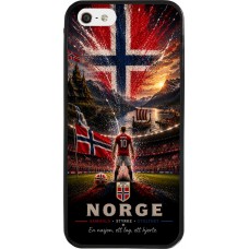 iPhone 5/5s / SE (2016) Case Hülle - Silikon schwarz Fussball Norwegen splash 2026