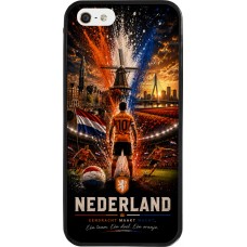 iPhone 5/5s / SE (2016) Case Hülle - Silikon schwarz Fussball Niederlande splash 2026
