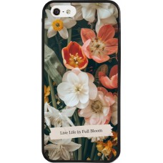 iPhone 5/5s / SE (2016) Case Hülle - Silikon schwarz Full Bloom 2026
