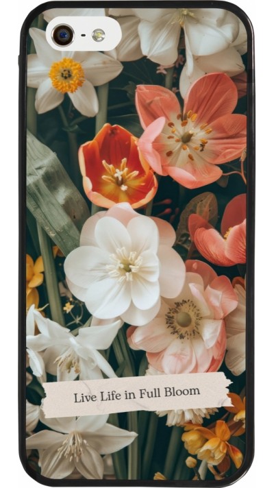 iPhone 5/5s / SE (2016) Case Hülle - Silikon schwarz Full Bloom Spring 2026