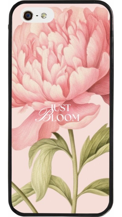 iPhone 5/5s / SE (2016) Case Hülle - Silikon schwarz Just Bloom Spring 2026