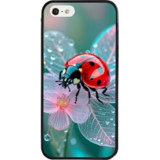 iPhone 5/5s / SE (2016) Case Hülle - Silikon schwarz Ladybird in bloom 2026
