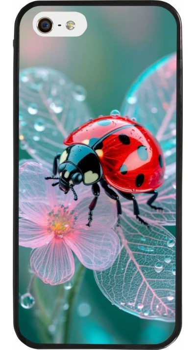 iPhone 5/5s / SE (2016) Case Hülle - Silikon schwarz Ladybird in bloom Spring 2026