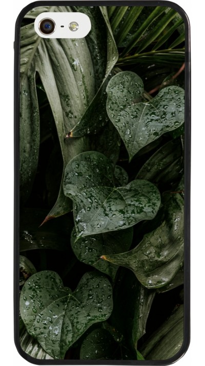 iPhone 5/5s / SE (2016) Case Hülle - Silikon schwarz Spring 23 fresh plants