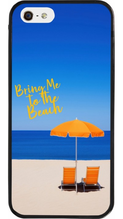 iPhone 5/5s / SE (2016) Case Hülle - Silikon schwarz Summer 2025 Bring me to the beach