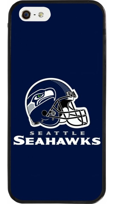 iPhone 5/5s / SE (2016) Case Hülle - Silikon schwarz Super Bowl 26 Seattle 3