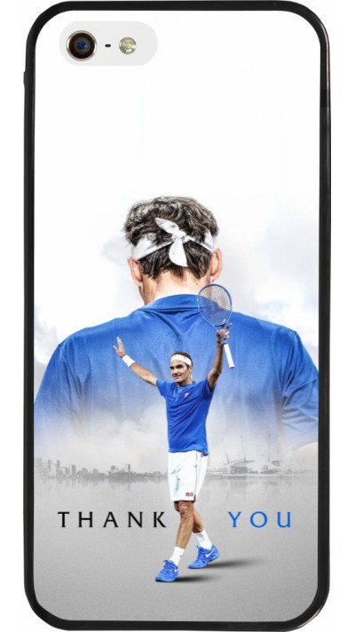 iPhone 5/5s / SE (2016) Case Hülle - Silikon schwarz Thank you Roger