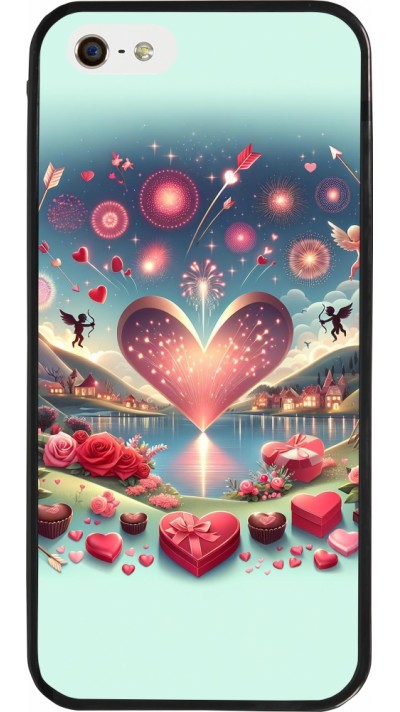 iPhone 5/5s / SE (2016) Case Hülle - Silikon schwarz Valentin 2025 Schick