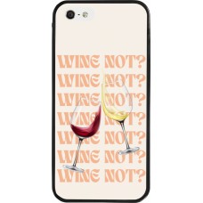 iPhone 5/5s / SE (2016) Case Hülle - Silikon schwarz Wine not