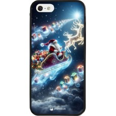 iPhone 5/5s / SE (2016) Case Hülle - Silikon schwarz Weihnachten 2023 Verzauberter Weihnachtsmann