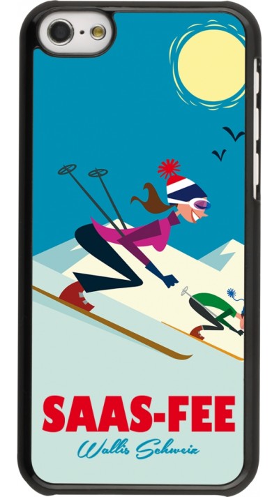 iPhone 5c Case Hülle - Saas-Fee Ski Downhill