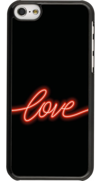 iPhone 5c Case Hülle - Valentine 2023 neon love