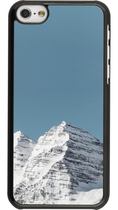 iPhone 5c Case Hülle - Winter 22 blue sky mountain