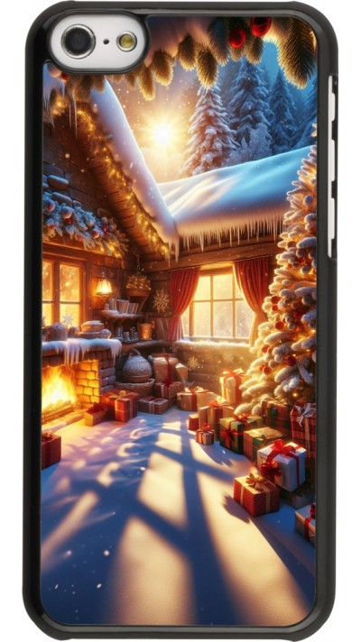 iPhone 5c Case Hülle - Weihnachten Chalet Feerie