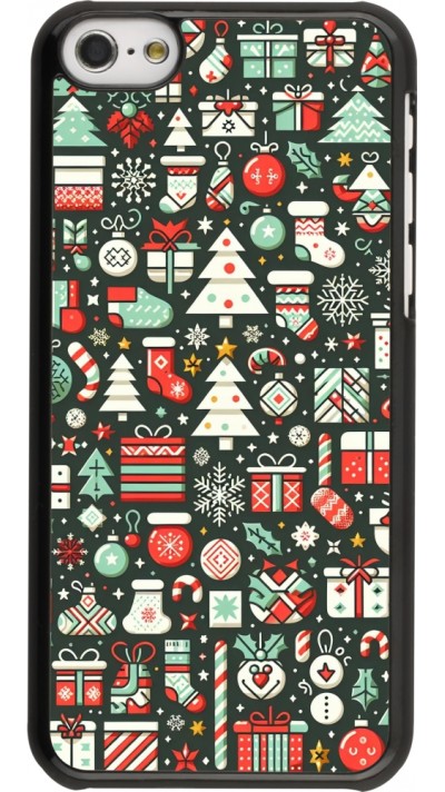 iPhone 5c Case Hülle - Weihnachten 2023 Flachmuster