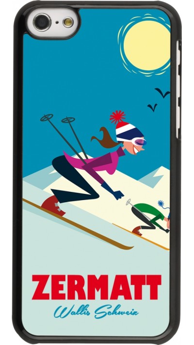 iPhone 5c Case Hülle - Zermatt Ski Downhill