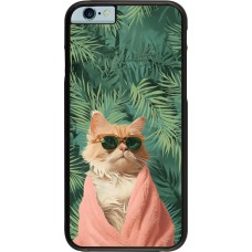 iPhone 6/6s Case Hülle - Cat Summer Palms