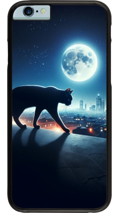 iPhone 6/6s Case Hülle - Schwarze Katze unter dem Vollmond