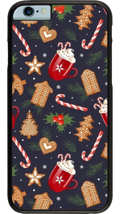iPhone 6/6s Case Hülle - Christmas 25 Pattern Gingerbread House