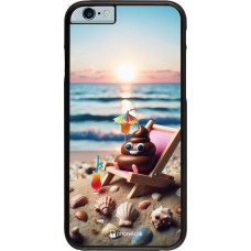 iPhone 6/6s Case Hülle - Kackhaufen Emoji auf Liegestuhl
