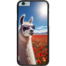 iPhone 6/6s Case Hülle - Lama Chic in Mohnblume