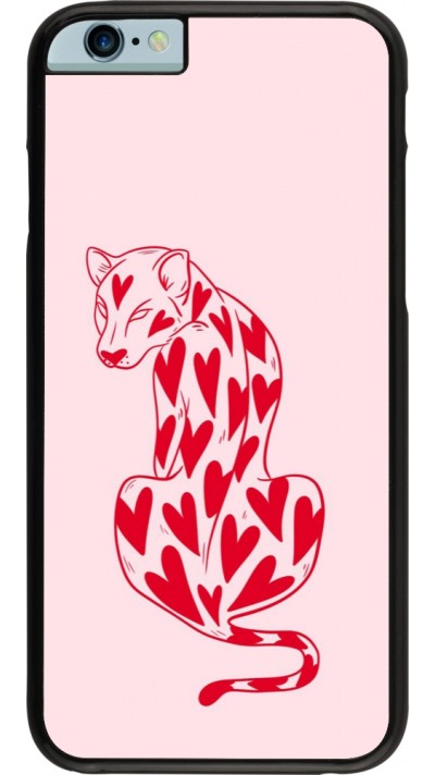 iPhone 6/6s Case Hülle - Leopard with hearts 2026