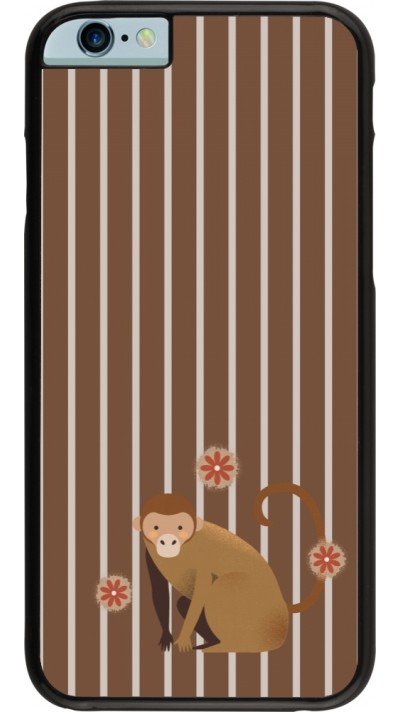 iPhone 6/6s Case Hülle - Monkey with stripes