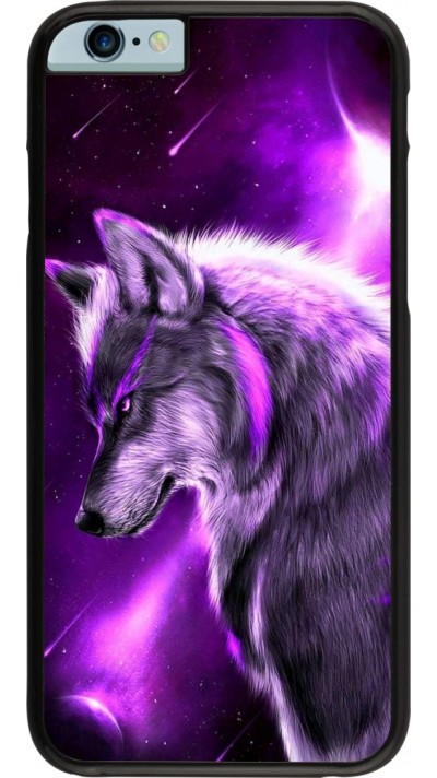 Hülle iPhone 6/6s - Purple Sky Wolf