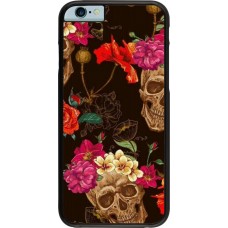 Hülle iPhone 6/6s - Skulls and flowers