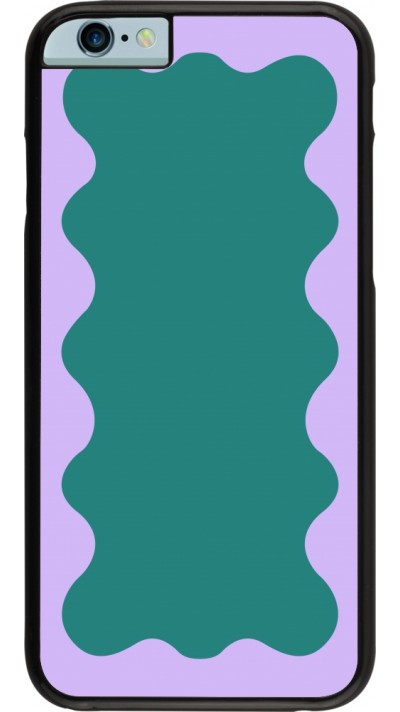 iPhone 6/6s Case Hülle - Wavy Rectangle Green Purple