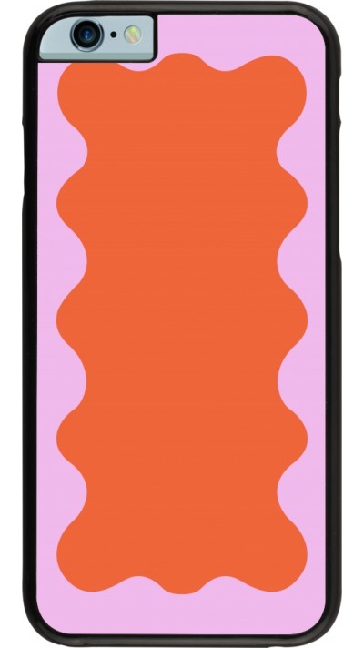 iPhone 6/6s Case Hülle - Wavy Rectangle Orange Pink