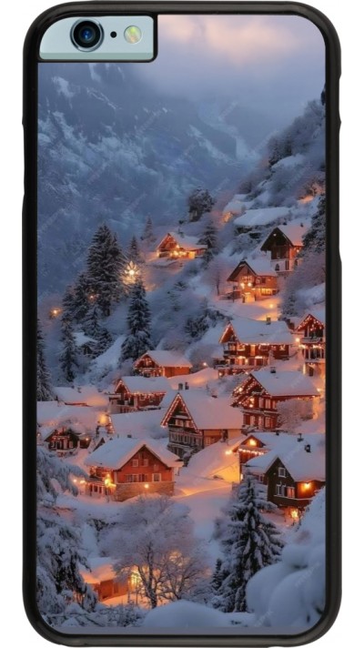 iPhone 6/6s Case Hülle - Winter 25 Winter snowy village