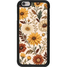 iPhone 6/6s Case Hülle - Silikon schwarz Autumn 25 Flower pattern