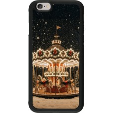 iPhone 6/6s Case Hülle - Silikon schwarz Christmas 25 Carousel