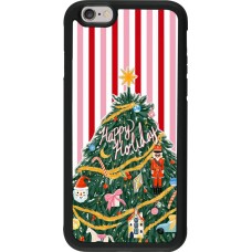 iPhone 6/6s Case Hülle - Silikon schwarz Christmas 25 Happy Holiday