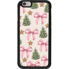 iPhone 6/6s Case Hülle - Silikon schwarz Christmas 25 Vintage Ribbons