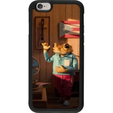 iPhone 6/6s Case Hülle - Silikon schwarz Dancing frog DTMF