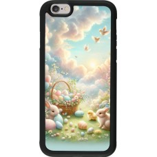 Coque iPhone 6/6s - Silicone rigide noir Easter 2025 Pastel Pâques