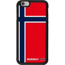 iPhone 6/6s Case Hülle - Silikon schwarz Norwegen 2026 personalisierbares Fussballtrikot