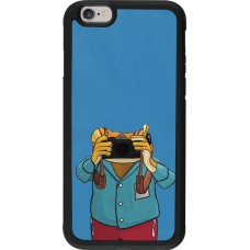 iPhone 6/6s Case Hülle - Silikon schwarz Frog with camera DTMF