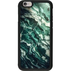 iPhone 6/6s Case Hülle - Silikon schwarz Majestätischer grüner Marmor