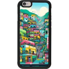 iPhone 6/6s Case Hülle - Silikon schwarz Medellin Comuna 13 Kunst